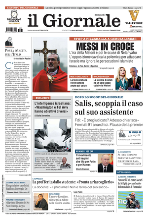 Prima pagina Il Giornale di oggi - Quotidiano nazionale