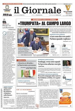 Prima pagina Il Giornale di oggi - Quotidiano nazionale