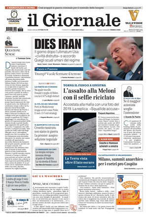 Prima pagina Il Giornale di oggi - Quotidiano nazionale