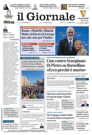 Il Giornale prima pagina
