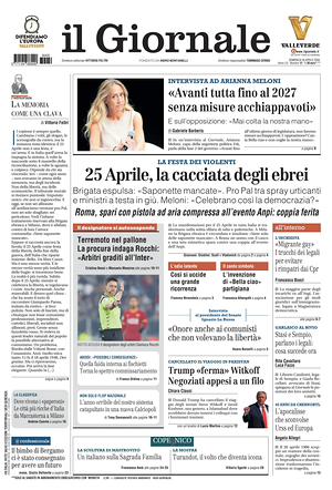 Prima pagina Il Giornale di oggi - Quotidiano nazionale
