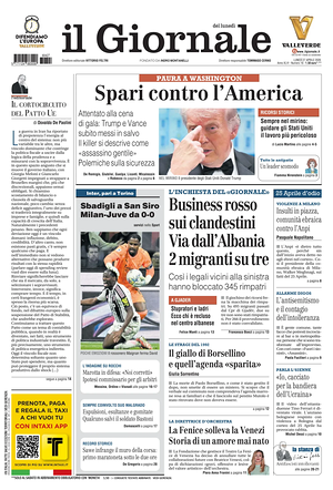 Prima pagina Il Giornale di oggi - Quotidiano nazionale