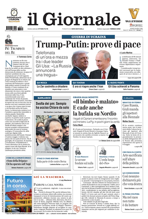 Prima pagina Il Giornale di oggi - Quotidiano nazionale