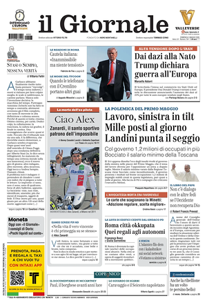 Prima pagina Il Giornale di oggi - Quotidiano nazionale