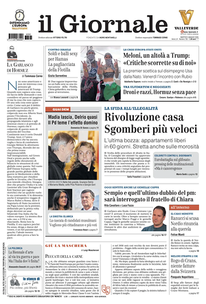 Prima pagina Il Giornale di oggi - Quotidiano nazionale