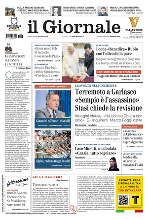 Prima pagina Il Giornale di oggi - Quotidiano nazionale