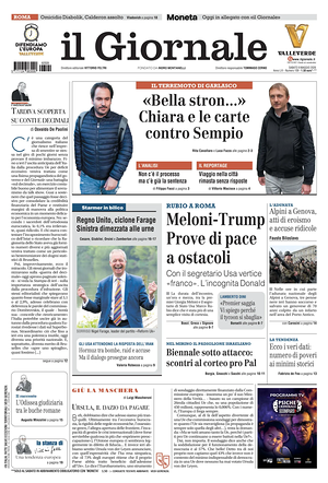 Prima pagina Il Giornale di oggi - Quotidiano nazionale
