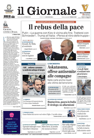 Prima pagina Il Giornale di oggi - Quotidiano nazionale