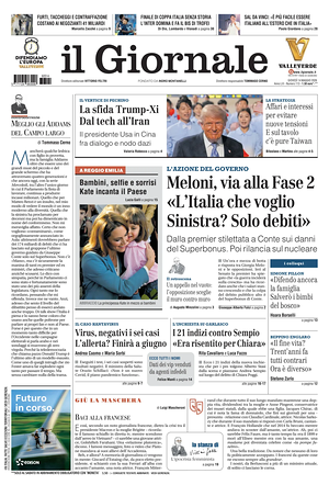 Prima pagina Il Giornale di oggi - Quotidiano nazionale