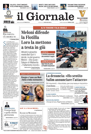 Prima pagina Il Giornale di oggi - Quotidiano nazionale
