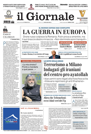 Prima pagina Il Giornale di oggi - Quotidiano nazionale
