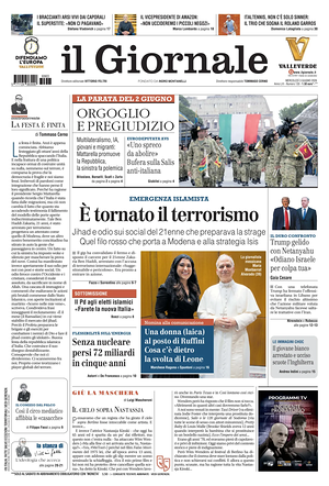 Prima pagina Il Giornale di oggi - Quotidiano nazionale
