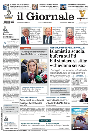 Prima pagina Il Giornale di oggi - Quotidiano nazionale