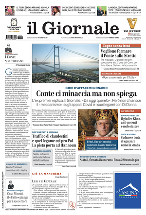 Prima pagina Il Giornale di oggi - Quotidiano nazionale