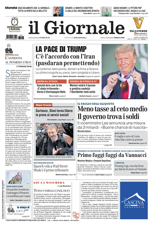 Prima pagina Il Giornale di oggi - Quotidiano nazionale
