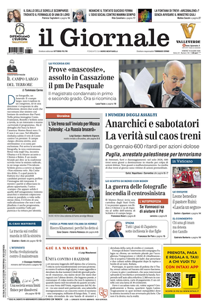 Prima pagina Il Giornale di oggi - Quotidiano nazionale