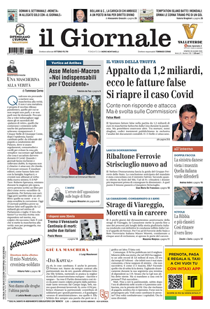 Il Giornale prima pagina