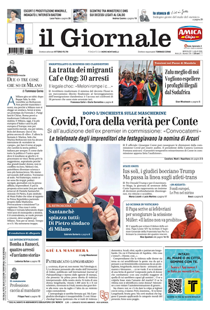 Prima pagina Il Giornale di oggi - Quotidiano nazionale