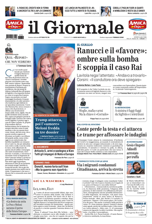 Prima pagina Il Giornale di oggi - Quotidiano nazionale