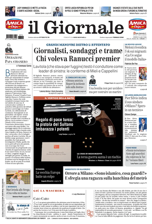 Prima pagina Il Giornale di oggi - Quotidiano nazionale