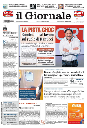 Prima pagina Il Giornale di oggi - Quotidiano nazionale