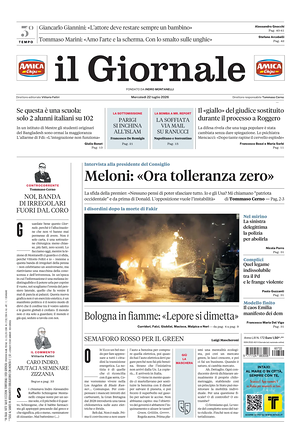 Il Giornale prima pagina