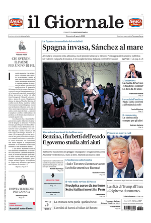 Prima pagina Il Giornale di oggi - Quotidiano nazionale