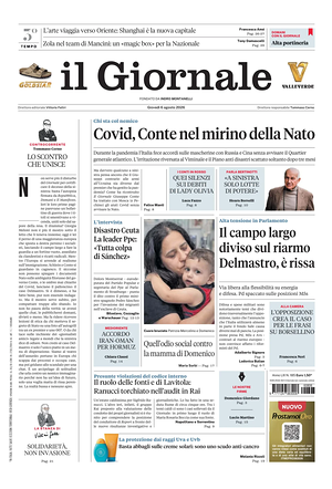 Prima pagina Il Giornale di oggi - Quotidiano nazionale