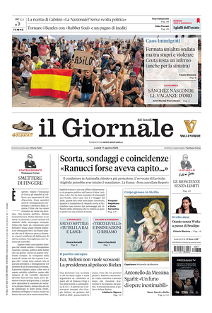 Prima pagina Il Giornale di oggi - Quotidiano nazionale