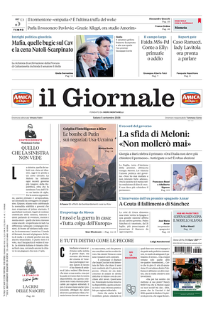Il Giornale prima pagina