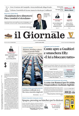 Il Giornale prima pagina