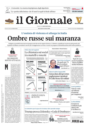 Il Giornale prima pagina
