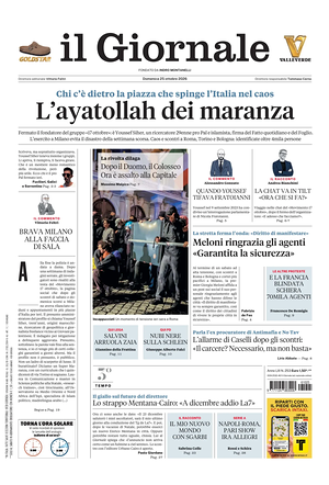 Prima pagina Il Giornale di oggi - Quotidiano nazionale