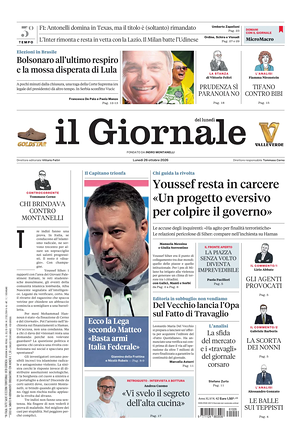 Prima pagina Il Giornale di oggi - Quotidiano nazionale
