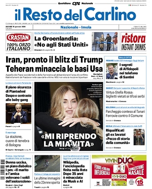 Prima pagina Il Resto del Carlino di oggi - Quotidiano regionale