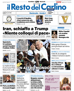 Prima pagina Il Resto del Carlino di oggi - Quotidiano regionale