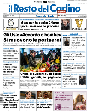Prima pagina Il Resto del Carlino di oggi - Quotidiano regionale