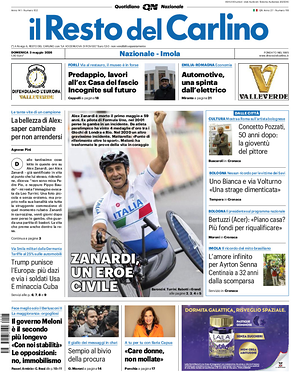 Prima pagina Il Resto del Carlino di oggi - Quotidiano regionale