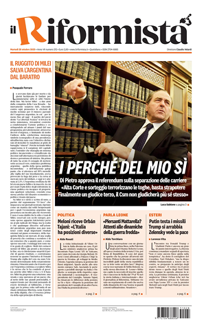 Il Riformista prima pagina