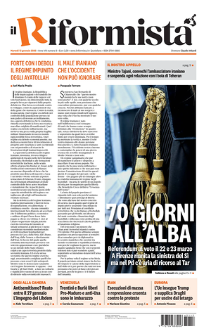 Il Riformista prima pagina