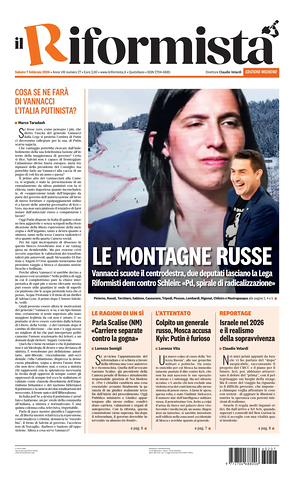 Prima pagina Il Riformista di oggi - Quotidiano nazionale