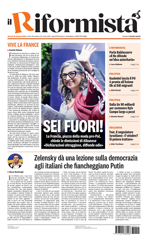 Il Riformista prima pagina
