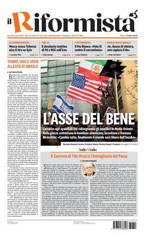 Prima pagina Il Riformista di oggi - Quotidiano nazionale