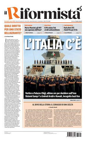 Prima pagina Il Riformista di oggi - Quotidiano nazionale