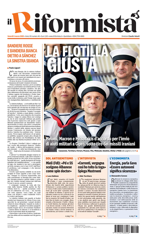Prima pagina Il Riformista di oggi - Quotidiano nazionale