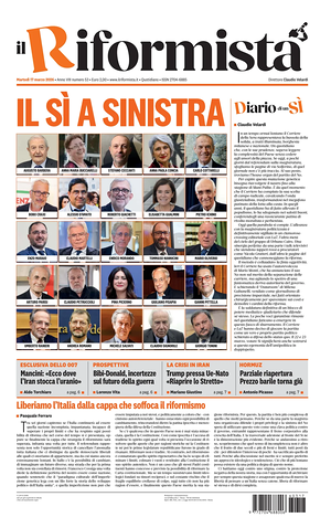 Prima pagina Il Riformista di oggi - Quotidiano nazionale