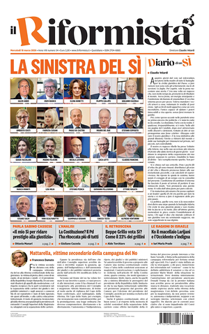Prima pagina Il Riformista di oggi - Quotidiano nazionale