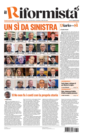 Prima pagina Il Riformista di oggi - Quotidiano nazionale