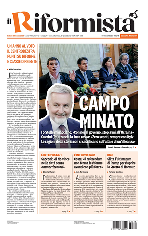 Prima pagina Il Riformista di oggi - Quotidiano nazionale