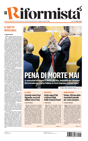 Prima pagina Il Riformista di oggi - Quotidiano nazionale